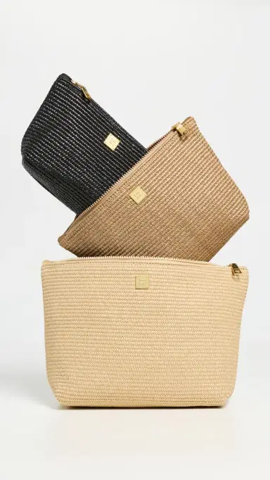 Think Royln Travel Trio Pouches Dune Raffia/Dark Dune Raffia | Thumbnail 2