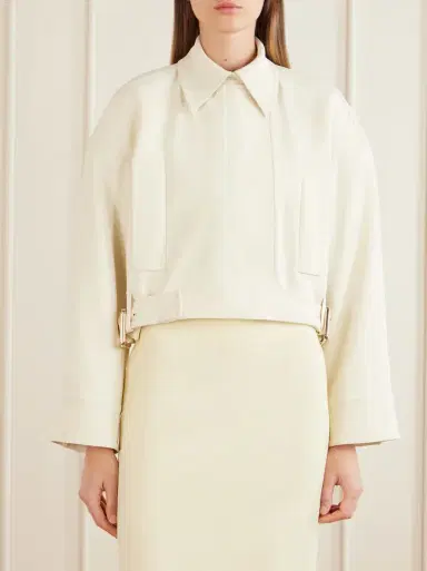 Sportmax Cropped belted woven jacket | Thumbnail 3