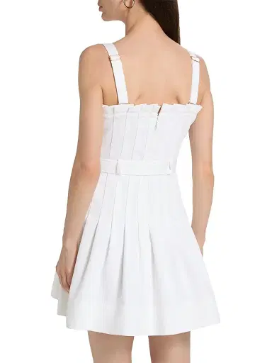 Cinq à Sept Women's Branwen Denim A-Line Minidress - White - Size 16 | Thumbnail 5