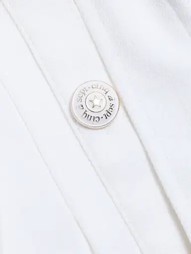 Cinq à Sept Women's Branwen Denim A-Line Minidress - White - Size 16 | Thumbnail 7