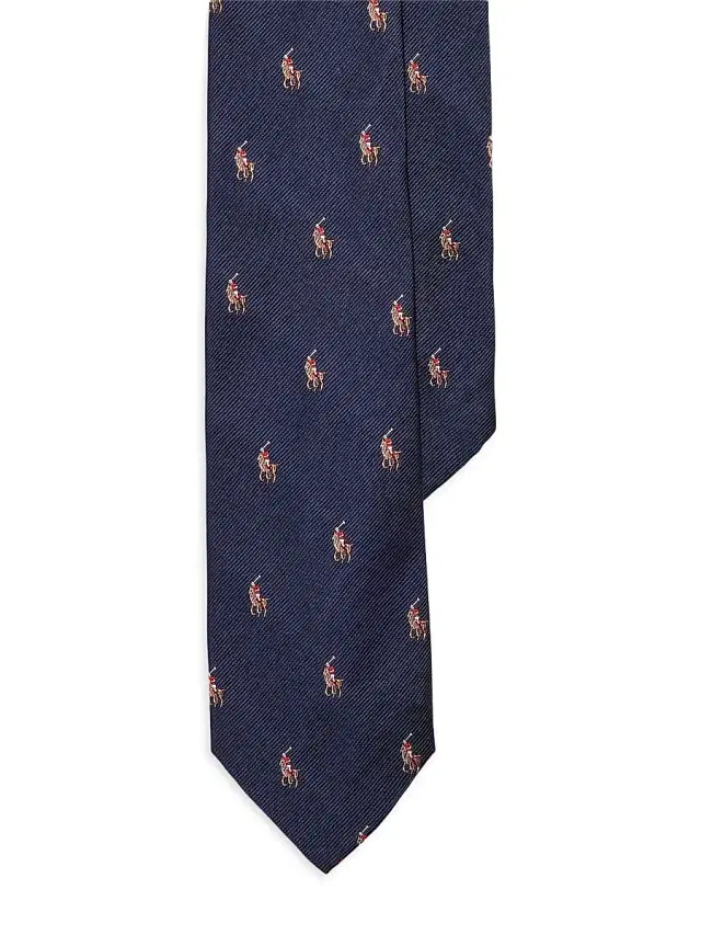 Polo Ralph Lauren Men's Pony Logo Silk Tie - Navy
