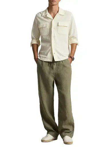 Polo Ralph Lauren Men's Honeycomb Knit Cotton Camp Shirt | Thumbnail 2 Polo Ralph Lauren Men's Honeycomb Knit Cotton Camp Shirt | Thumbnail 2