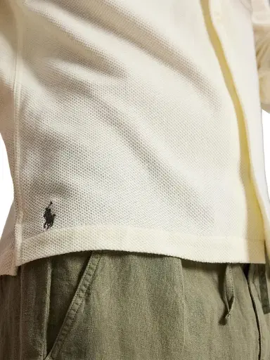 Polo Ralph Lauren Men's Honeycomb Knit Cotton Camp Shirt | Thumbnail 5 Polo Ralph Lauren Men's Honeycomb Knit Cotton Camp Shirt | Thumbnail 5