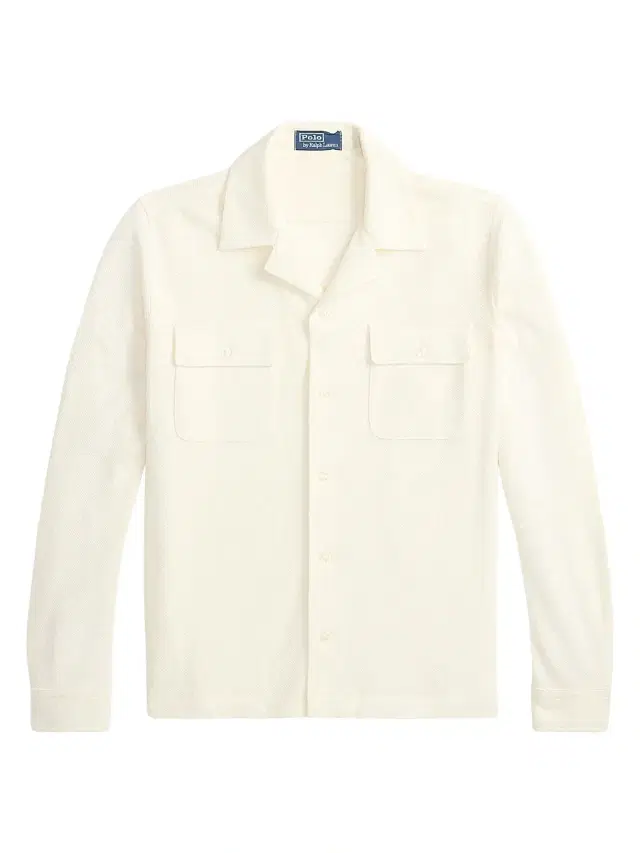 Polo Ralph Lauren Men's Honeycomb Knit Cotton Camp Shirt - Pale Cream