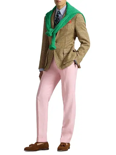 Polo Ralph Lauren Men's Glen Check Linen-Blend Blazer | Thumbnail 2 Polo Ralph Lauren Men's Glen Check Linen-Blend Blazer | Thumbnail 2