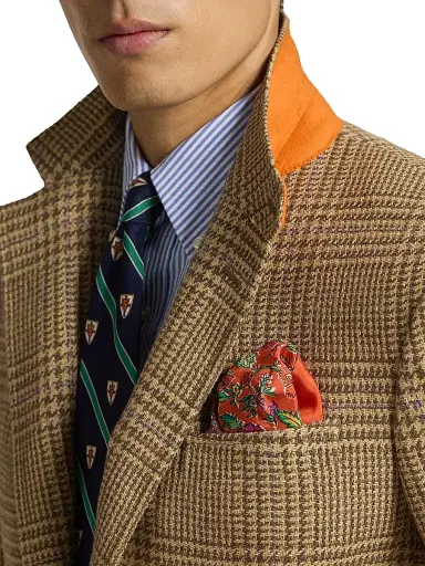 Polo Ralph Lauren Men's Glen Check Linen-Blend Blazer | Thumbnail 6 Polo Ralph Lauren Men's Glen Check Linen-Blend Blazer | Thumbnail 6