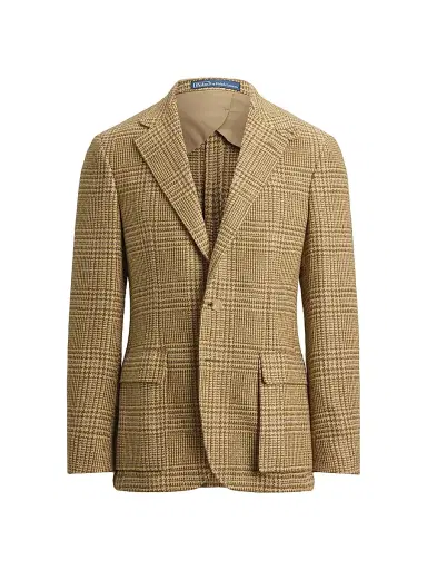 Polo Ralph Lauren Men's Glen Check Linen-Blend Blazer | Thumbnail 1 Polo Ralph Lauren Men's Glen Check Linen-Blend Blazer | Thumbnail 1