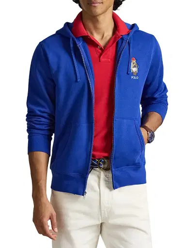Polo Ralph Lauren Men's Polo Bear Hooded Zip-Up Sweatshirt | Thumbnail 3 Polo Ralph Lauren Men's Polo Bear Hooded Zip-Up Sweatshirt | Thumbnail 3