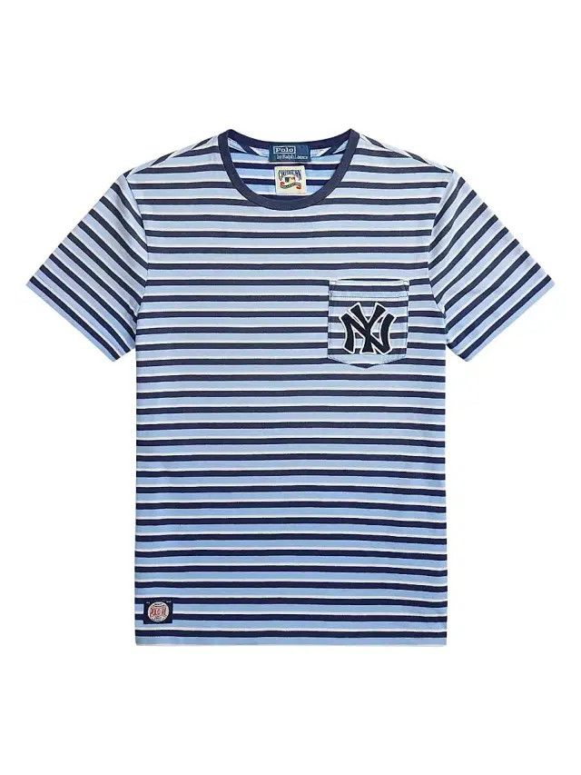 Polo Ralph Lauren Men's Yankees Striped Crewneck T-Shirt - Dark Cobalt Multi