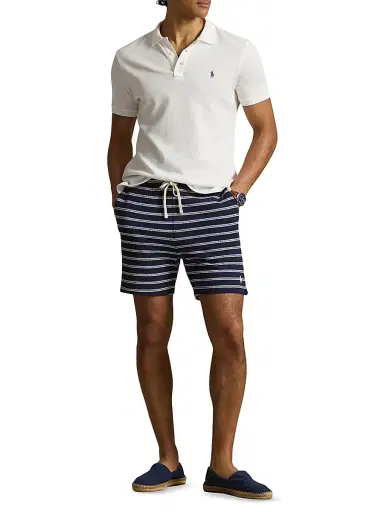 Polo Ralph Lauren Men's Textured Striped Knit Shorts | Thumbnail 2 Polo Ralph Lauren Men's Textured Striped Knit Shorts | Thumbnail 2