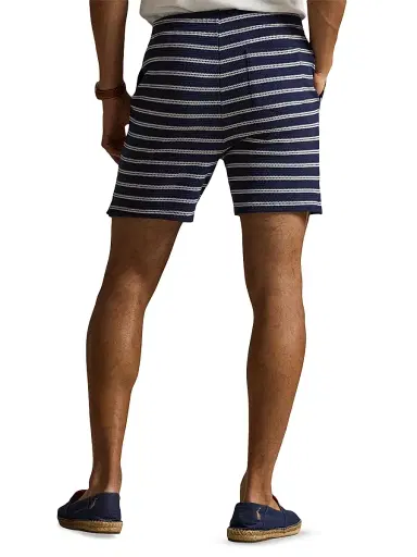 Polo Ralph Lauren Men's Textured Striped Knit Shorts | Thumbnail 4 Polo Ralph Lauren Men's Textured Striped Knit Shorts | Thumbnail 4