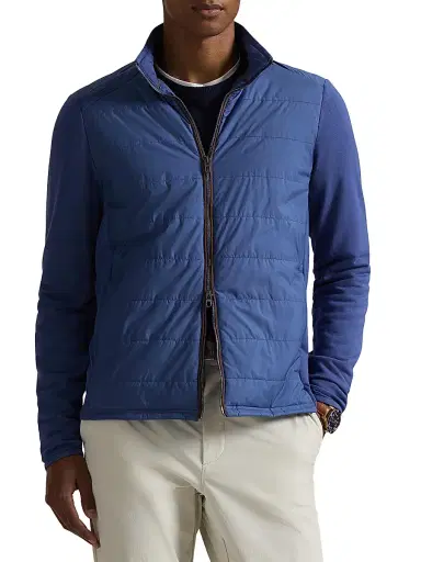 RLX Ralph Lauren Men's Performance Quilted Zip-Front Sweatshirt - Old Royal - Size XXL | Thumbnail 3 RLX Ralph Lauren Men's Performance Quilted Zip-Front Sweatshirt - Old Royal - Size XXL | Thumbnail 3