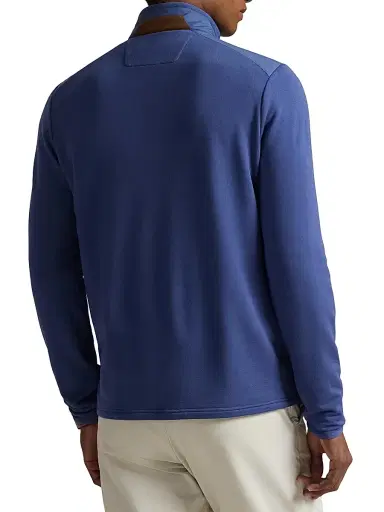 RLX Ralph Lauren Men's Performance Quilted Zip-Front Sweatshirt - Old Royal - Size XXL | Thumbnail 4 RLX Ralph Lauren Men's Performance Quilted Zip-Front Sweatshirt - Old Royal - Size XXL | Thumbnail 4