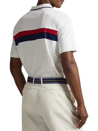 Polo Ralph Lauren Men's Logo Striped Cotton Polo Shirt | Thumbnail 4 Polo Ralph Lauren Men's Logo Striped Cotton Polo Shirt | Thumbnail 4
