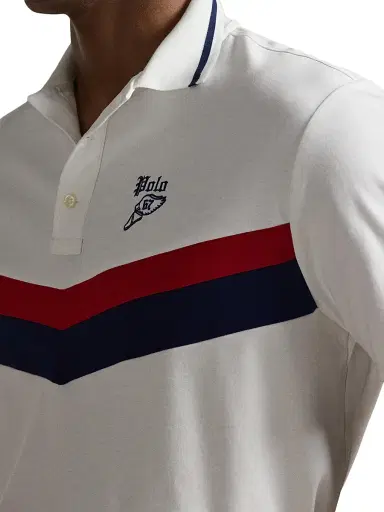 Polo Ralph Lauren Men's Logo Striped Cotton Polo Shirt | Thumbnail 5 Polo Ralph Lauren Men's Logo Striped Cotton Polo Shirt | Thumbnail 5