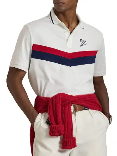 Polo Ralph Lauren Men's Logo Striped Cotton Polo Shirt | Thumbnail 6 Polo Ralph Lauren Men's Logo Striped Cotton Polo Shirt | Thumbnail 6