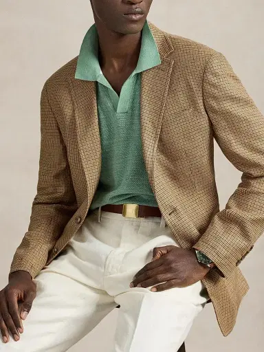 Polo Ralph Lauren Men's Cotton-Linen Knit Polo Shirt | Thumbnail 7