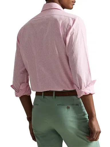 Polo Ralph Lauren Men's Gingham Cotton Poplin Button-Front Shirt | Thumbnail 4