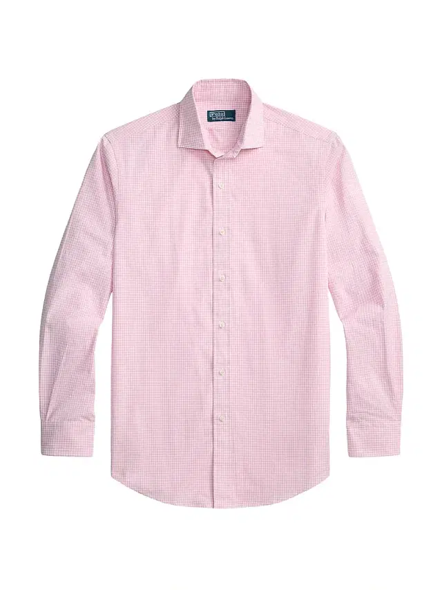 Polo Ralph Lauren Men's Gingham Cotton Poplin Button-Front Shirt - Pink White