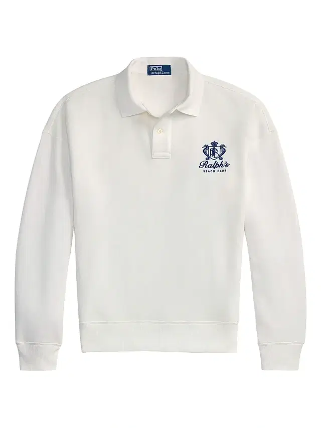 Polo Ralph Lauren Men's Embroidered-Logo Arctic Fleece Polo Sweatshirt - White