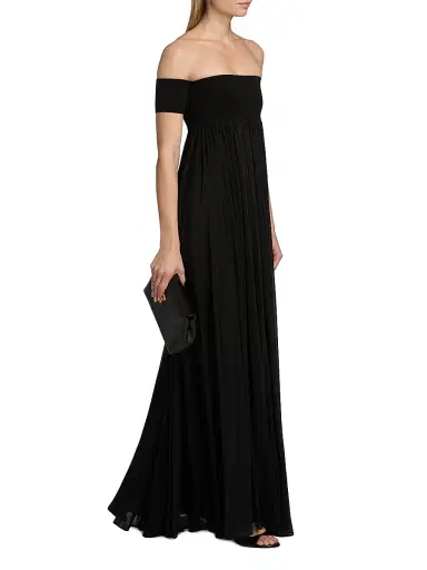 Ronny Kobo Women's Miles Mixed-Media A-Line Maxi Dress - Black | Thumbnail 2