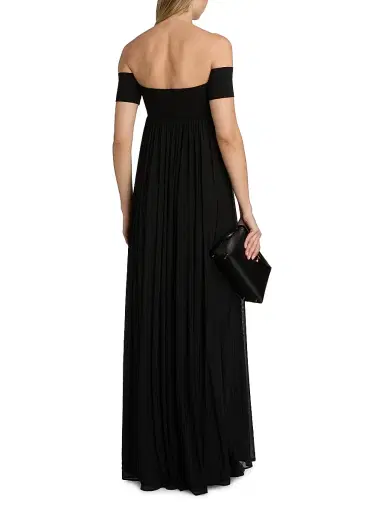 Ronny Kobo Women's Miles Mixed-Media A-Line Maxi Dress - Black | Thumbnail 5