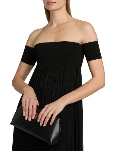 Ronny Kobo Women's Miles Mixed-Media A-Line Maxi Dress - Black | Thumbnail 6