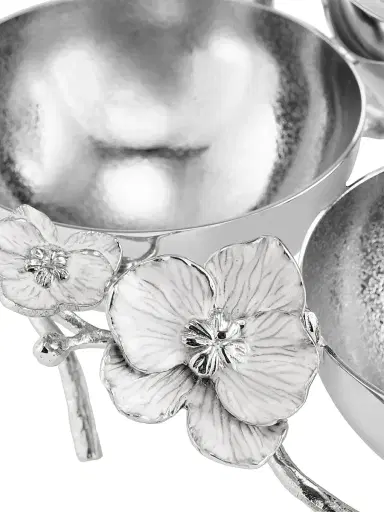 Michael Aram Silver Orchid Triple Bowl | Thumbnail 5