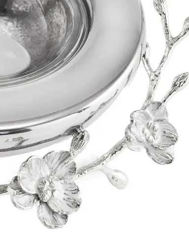 Michael Aram Silver Orchid Caviar Dish & Spoon | Thumbnail 5