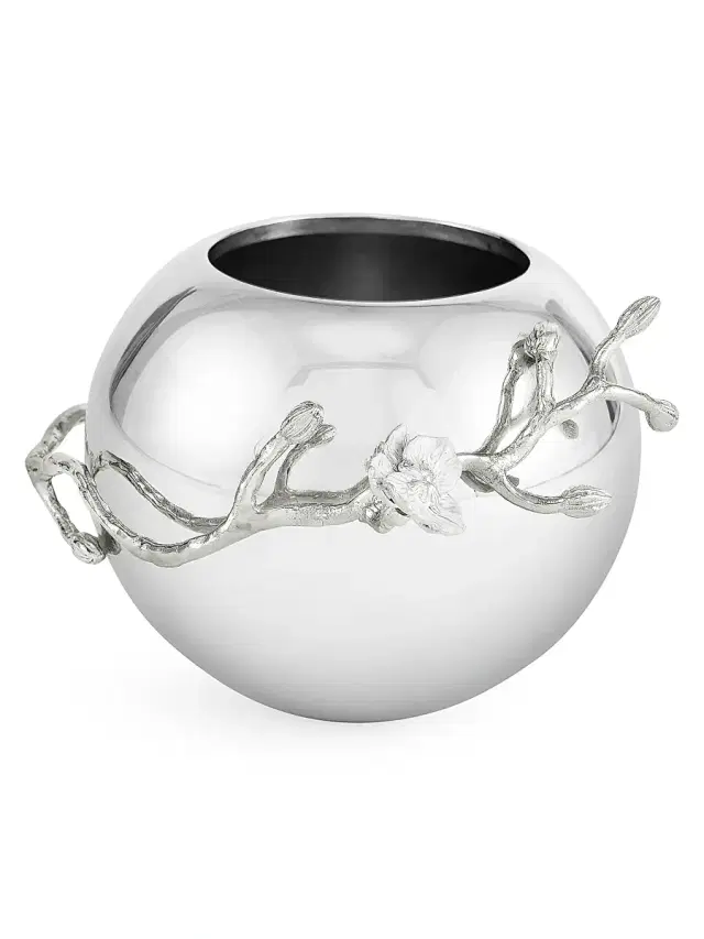 Michael Aram Silver Orchid Rose Bowl