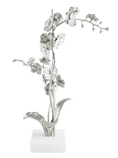 Michael Aram Silver Orchid Stem Large Sculpture | Thumbnail 2