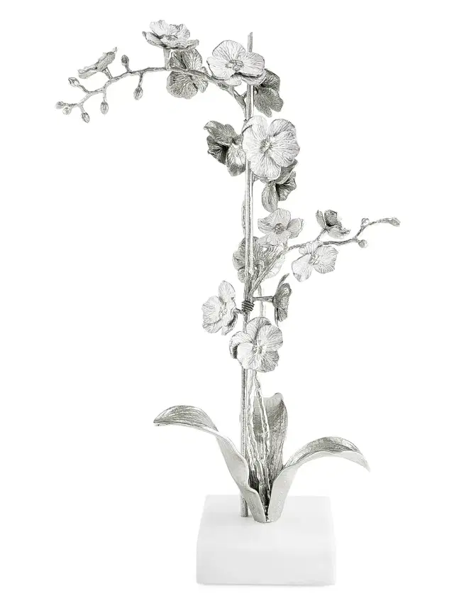 Michael Aram Silver Orchid Stem Large Sculpture