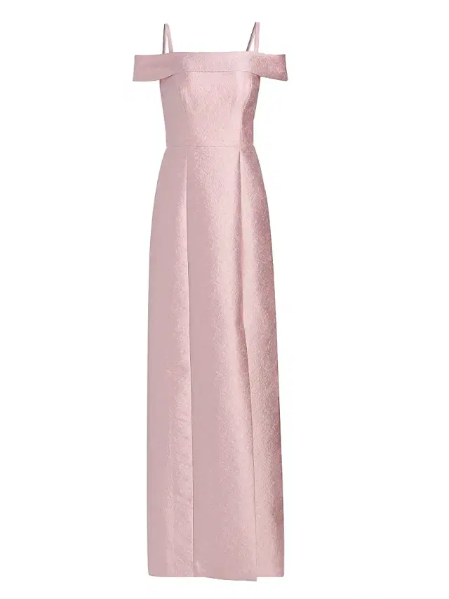 Kay Unger Women's Edith Jacquard Off-The-Shoulder Column Gown - Ballet Pink