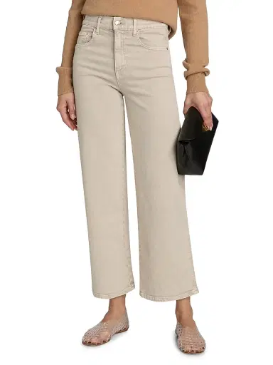 Le Jean Women's Juliette Wide-Leg Jeans - Desert Sands | Thumbnail 3