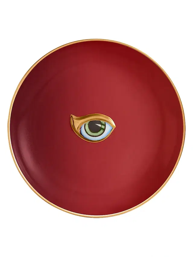 L'Objet + Lito Catchall 24K Gold-Plated Porcelain Tray