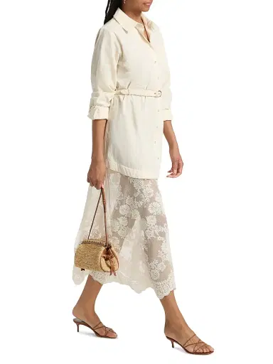 Cami NYC Women's Niveen Cotton & Lace Midi-Dress - Macadamia | Thumbnail 2 Cami NYC Women's Niveen Cotton & Lace Midi-Dress - Macadamia | Thumbnail 2