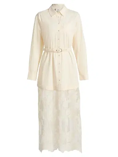 Cami NYC Women's Niveen Cotton & Lace Midi-Dress - Macadamia | Thumbnail 1 Cami NYC Women's Niveen Cotton & Lace Midi-Dress - Macadamia | Thumbnail 1