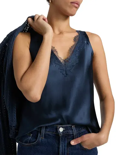 Cami NYC Women's Marris Silk & Lace-Trim Camisole - Moody Blue | Thumbnail 6 Cami NYC Women's Marris Silk & Lace-Trim Camisole - Moody Blue | Thumbnail 6