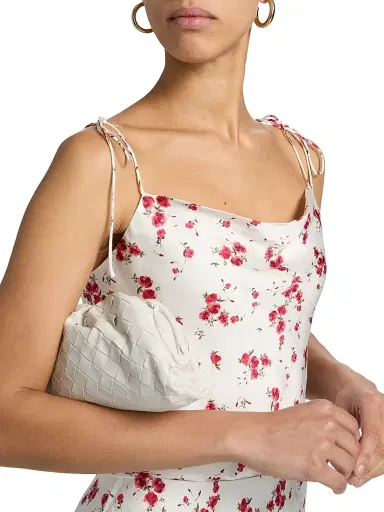 Cami NYC Women's Azra Shoulder-TIe Hammered Silk Camisole - Candied Rose - Size Medium | Thumbnail 6