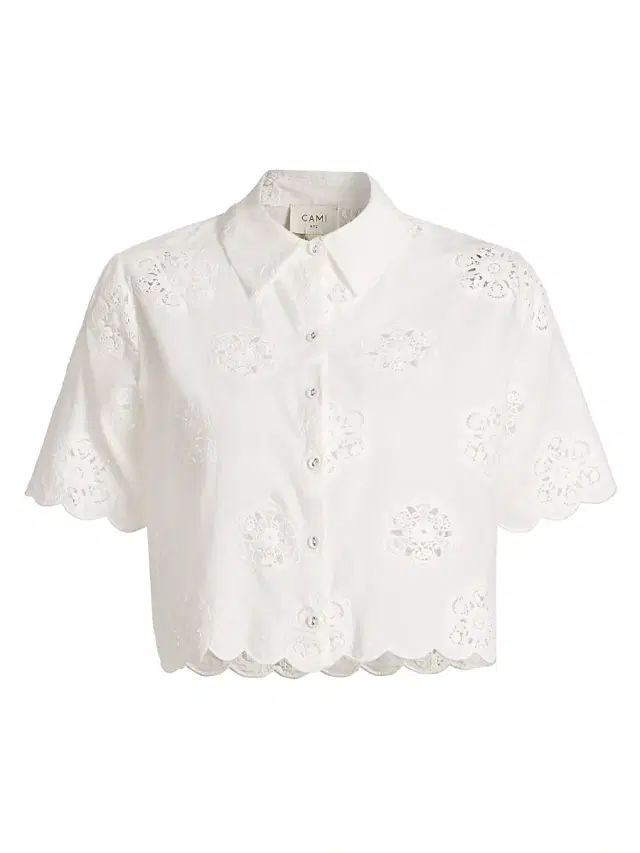 Cami NYC Women's Xana Cotton Eyelet Short-Sleeve Top - Macadamia