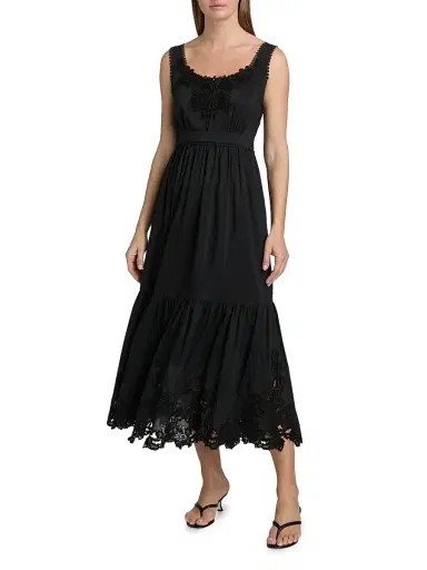 Kobi Halperin Women's Zuri Cotton-Silk Embroidered Lace Midi-Dress | Thumbnail 2 Kobi Halperin Women's Zuri Cotton-Silk Embroidered Lace Midi-Dress | Thumbnail 2