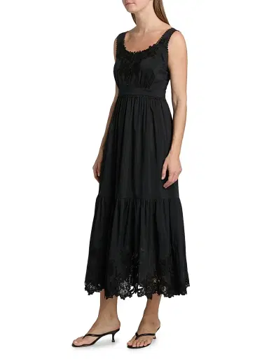 Kobi Halperin Women's Zuri Cotton-Silk Embroidered Lace Midi-Dress | Thumbnail 4 Kobi Halperin Women's Zuri Cotton-Silk Embroidered Lace Midi-Dress | Thumbnail 4