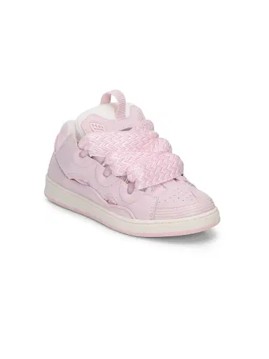 Lanvin Kid's Curb Leather Sneakers - Pink 1.5 (Child) | Thumbnail 1