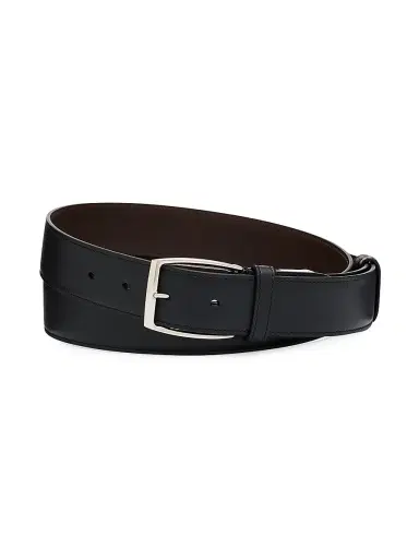 dunhill Men's Smooth Leather Belt - Black | Thumbnail 1 dunhill Men's Smooth Leather Belt - Black | Thumbnail 1