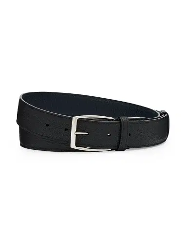 dunhill Men's Grained Leather Belt - Black | Thumbnail 1 dunhill Men's Grained Leather Belt - Black | Thumbnail 1