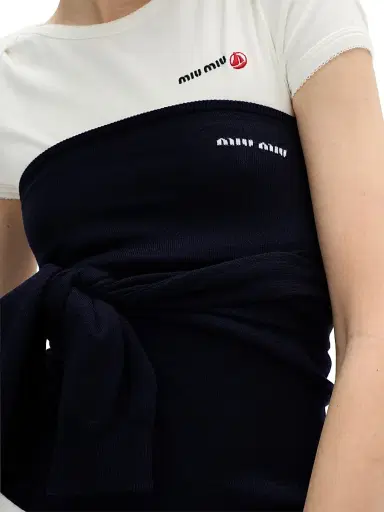 Miu Miu Women's Wool Boat-Neck Sweater - Blue - Size 4 | Thumbnail 5