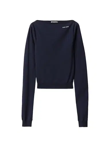 Miu Miu Women's Wool Boat-Neck Sweater - Blue - Size 4 | Thumbnail 1
