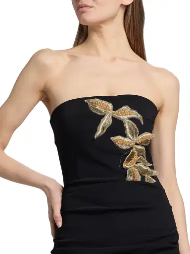 Chiara Boni La Petite Robe Women's Nitra Beaded Embroidered Strapless Gown | Thumbnail 7 Chiara Boni La Petite Robe Women's Nitra Beaded Embroidered Strapless Gown | Thumbnail 7