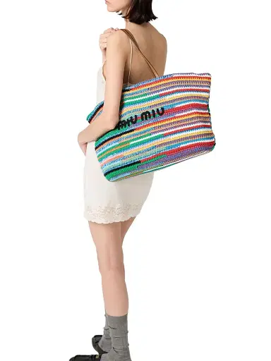 Miu Miu Women's Crochet Tote Bag | Thumbnail 2