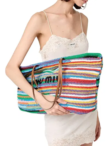 Miu Miu Women's Crochet Tote Bag | Thumbnail 3